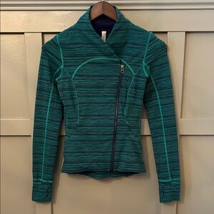 Lululemon Precision Jacket Cyber Jungle Green Hero Blue Luon Size 4